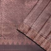 Wenge Kanjivaram Saree with Broad Zari Border - MIRASILKS Wenge Kanjivaram Saree with Broad Zari Border